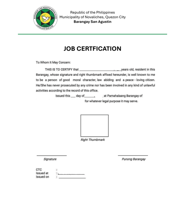 FIRST TIME JOB SEEKER